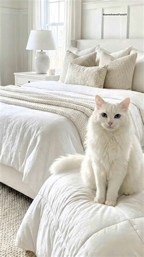 The High-Maintenance Cat That Actually Isn't (Turkish Angora Facts) #shorts #animalfacts #education