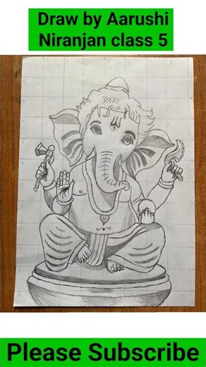 Ganesh Drawing ✨ Easy Drawing | Lord Ganesha Outline Tutorial | How to Draw Ganpati