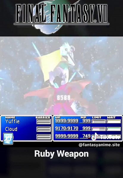Facing Off Against Ruby Weapon in Final Fantasy VII
