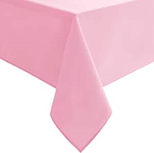 Hiasan Pink Tablecloth Rectangle - Waterproof & Spillproof and Washable Oblong Table Cloth for Dining/Party, 54 x 80 Inch