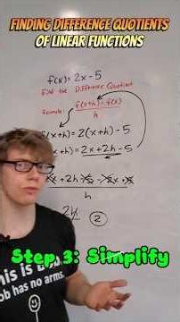 Finding DIFFERENCE QUOTIENTS of linear functions made EASY #mathexercises #math #mathlogic #calculus