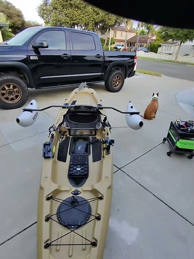 Trying out the stabilizer..easy install & diy seat riser thanks to #‪@PeterRanieriII‬ #hobiekayak