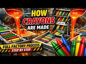 How Crayons Are Made in Factories | Full Crayon Manufacturing Process Step by Step (Full Process)