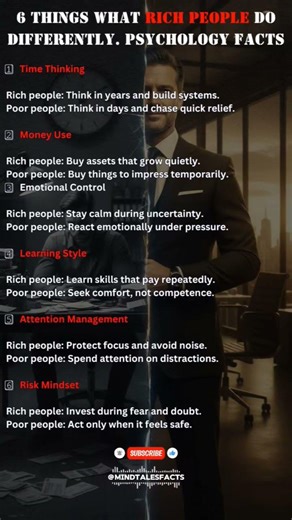 6 Things What Rich People Do Differently | Psychology Facts | ‪@MindTalesfacts‬ #shorts #viral