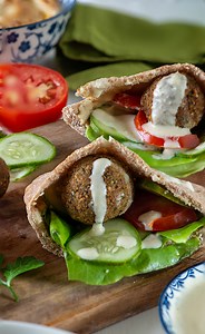 Lebanese Falafel Pita Pocket sandwich