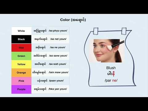 Learn Colors in Burmese: Pronunciation & Common Phrases ｜Burmese Basics with Moe