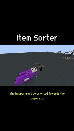 Minecraft Item Sorter JAVA/BEDROCK #redstone #tutorial #minecraft