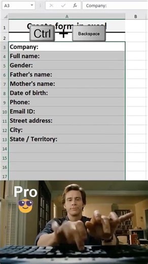 Create Form In Excel #excel #shorts #pctipsbyamansir #cccexam2026
