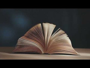 Opened Book Flipping Through Pages Static Shot Free Stock Video