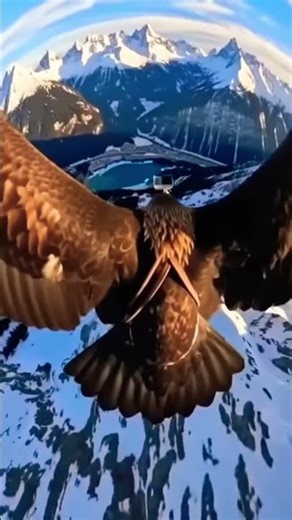 An eagle had a GoPro attached to it, and it captured some amazing shots. 🦅📷 #shorts #eagles