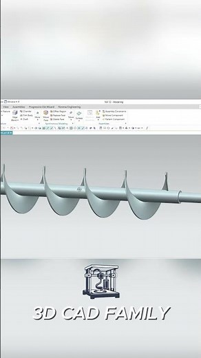 3D Screw Conveyor Design / watch full tutorial video in my channel ‪@3DCADFAMILY‬ #nxcad #3dmodel