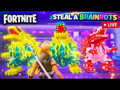 🔴TRADING in Fortnite Steal the Brainrot! NEW SECRET CODES (LIVE)