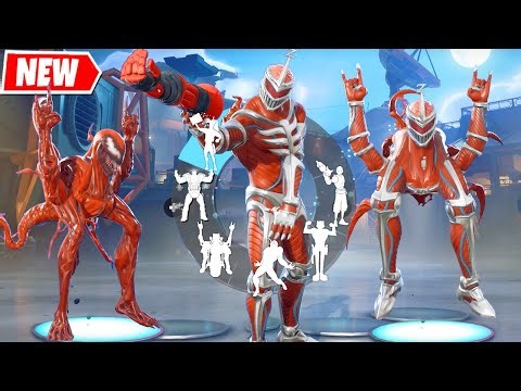 LORD ZEDD vs Carnage doing Glitched Built-In Emote & Funny Dances Fortnite シ