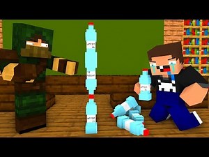 BOTTLE FLIP Challenge - Minecraft Animation