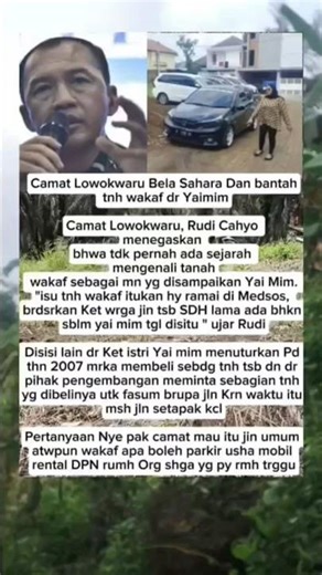 camat lowokwaru bela sahara dan bantah tanah wakaf dari yai min #madas #yaimin #sahara