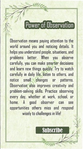 Power of Observation | Learn English Through Listening | English for Beginners #englishforbeginners