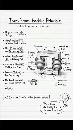 Transformer Working Principle Explained | Electromagnetic Induction | Primary & Secondary