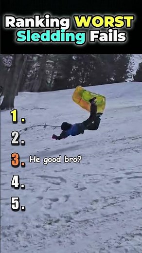 Ranking WORST Sledding Fails