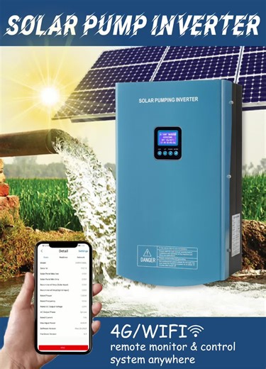 hober solar pump inverter cellphone control #solarsystem #solarpump