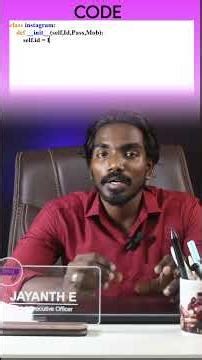 Python Classes & Objects in 60 Seconds 🔥 | Tamil | Learn Python Ep 60 #Python #PythonTamil #OOP
