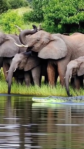 Epic Showdown: Wild snake vs Elephants! #elephant #wildlife #animallife #animals #nature