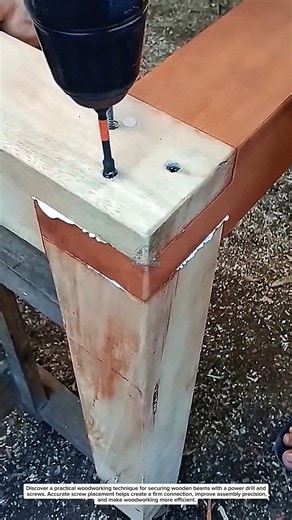 Precision Screw Installation in Wood for a Stronger Joint #Woodworking #Carpentry #DIY