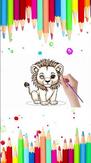 Como desenhar, pintar e colorir desenho | How to draw, paint and color drawing | 96.10