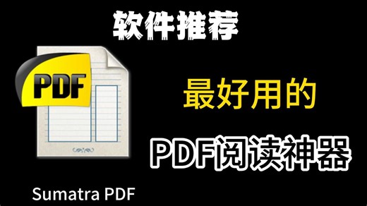 800MPDF秒开? 最强的PDF阅读器推荐 —— Sumatra PDF（附带快捷键教程分享）