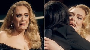 Adele breaks down in tears when she's reunited with her inspirational school teacher