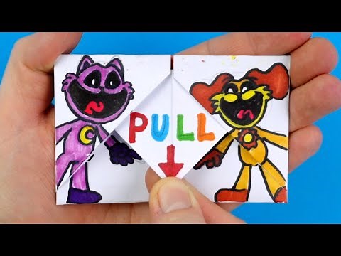 DIY Pull Tab Origami Envelope Card | POPPY PLAYTIME Folding Origami