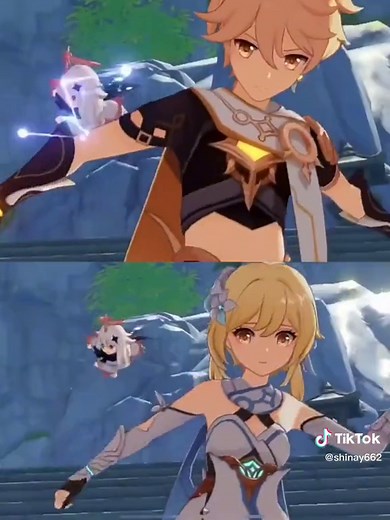 Exploring the World of Genshin Impact with Aether, Tartaglia, and Lumine