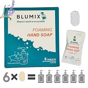 Foaming Hand Soap Tablet Refill – 6 Pack | Lavender Scent | Eco-Friendly, Plastic-Free, Just-Add-Water Soap Refills | Zero Waste, Non-Toxic, Safe for Kids & Sensitive Skin