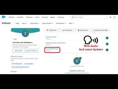 Create Validation Rules | Formulas and Validations | Trailhead | Salesforce | Virtual Internship