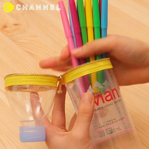 337K views · 3.5K reactions | DIY: evian water pencil case & iPhone via C CHANNEL Art&Study. To watch more videos, download the C CHANNEL app from the App Store or google play store! :) | C Channel | Facebook