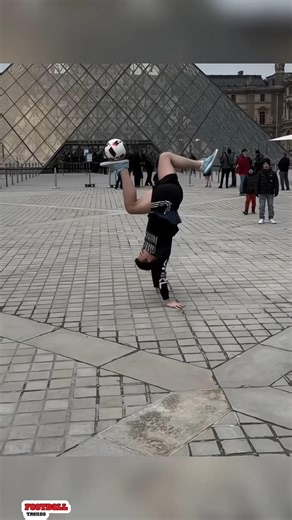 Football stunts in a public place so unreal, they shock the world 🌍⚽ #youtubeshorts #respect