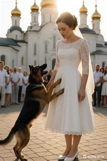 During the wedding ceremony, the shepherd dog unexpectedly stood in the bride's path. Everyone thought it was just an accident, but a second later, something happened that shocked everyone… 🐾 Rex had been by Anna's side for more than ten years — a loyal friend and companion. At first, she thought the dog was just nervous, but soon she realized it was something else. Anna stopped. Rex pressed himself against her legs. He didn't bark or growl — he simply stared into her eyes. The continuation is 