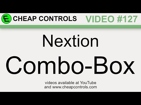127 Nextion Combo Box the attributes and press events