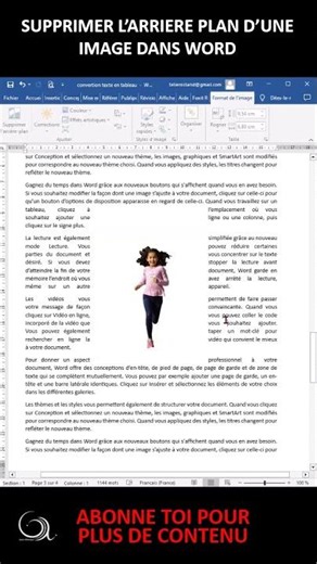 Supprimer l'arrière plan en 30 secondes dans Word #word #tutorial #productivité