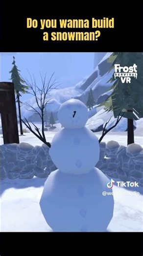 Forst Survival VR | Building a snowman☃️