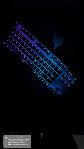 Apex Pro TKL lighting settings!