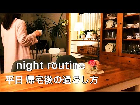 【夜ルーティン】平日19時帰宅後から就寝まで夜の過ごし方/簡単夕食作り/ひとり家時間【夜の習慣】