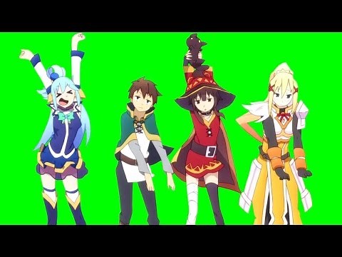 [Chroma Key] Party Dance (KonoSuba 2) 001 - Green Screen