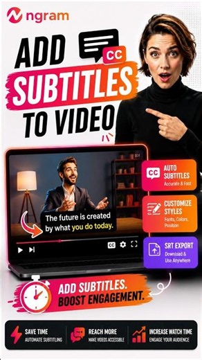 Add Subtitles to Videos with AI (Auto Captions) | AI Subtitle Generator | #tech #aivideo