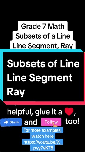 Subsets of a Line: Understanding Rays and Line Segments