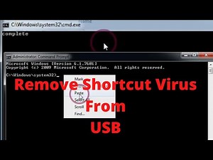 Remove Shortcut Virus From USB Flash Drive Using Command Prompt (cmd) Or Batch File Easily