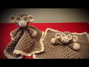 Crochet Monkey Baby Security Blanket Part 2