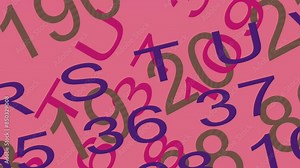 Numbers moving in different directions. Big data and artificial intelligence concept. 4K video animation 3d rendering.loop video