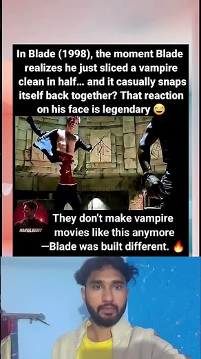 The look on Blade’s face when he realizes he just saw the vampire re-attach itself back together 😳🔥