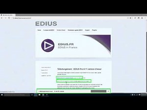 Démarrer avec EDIUS - Télécharger la version d'Essai Edius depuis le site internet Edius.fr