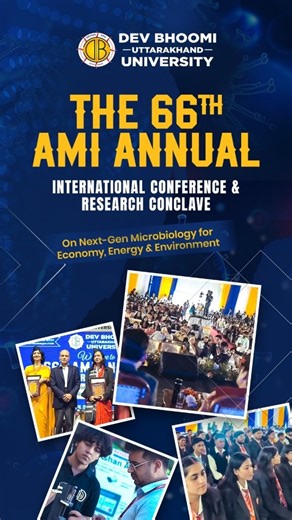 Dev Bhoomi Uttarakhand University on Instagram: "And that’s a wrap on Day 1 & Day 2 of the 66th AMI Conference; a dynamic start filled with knowledge-sharing, collaborative thinking, and moments that brought the community together. Stay tuned to know what unfolds [DBUU, AMI, Conference, Microbiology, International Conference, Devbhoomi, Uttarakhand, Research, University] #AMI #Conference #Explore #Research #Conclave #Microbiology #Science #InternationalSpeakers #DevBhoomi #DBUU #DevBhoomiUttarak